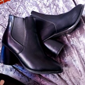 Dollskill Black Vegan Leather Booties Heels boots